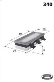 LUCAS FILTERS Воздушный фильтр LFAF543